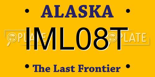 IML08T Alaska License Plate