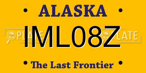 IML08Z Alaska License Plate