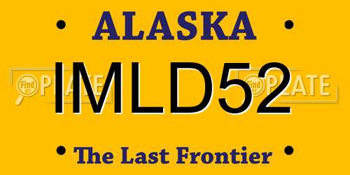 IMLD52 Alaska License Plate
