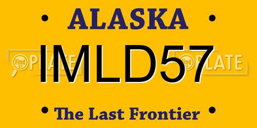 IMLD57 Alaska License Plate