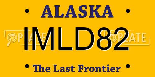 IMLD82 Alaska License Plate