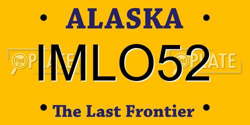IMLO52 Alaska License Plate