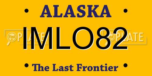 IMLO82 Alaska License Plate