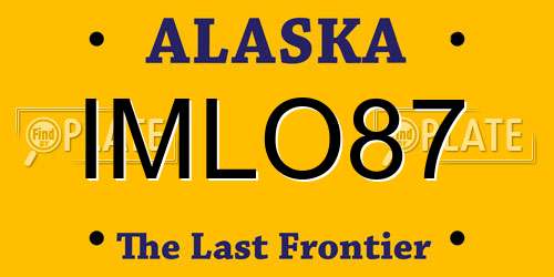 IMLO87 Alaska License Plate