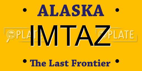 IMTAZ Alaska License Plate