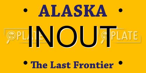 INOUT Alaska License Plate
