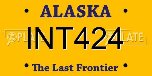 INT424 Alaska License Plate