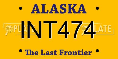 INT474 Alaska License Plate