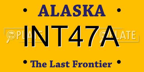 INT47A Alaska License Plate
