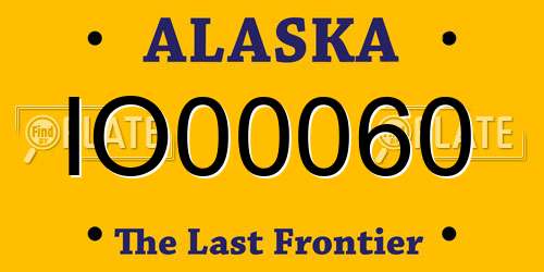 IO00060 Alaska License Plate