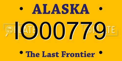 IO00779 Alaska License Plate