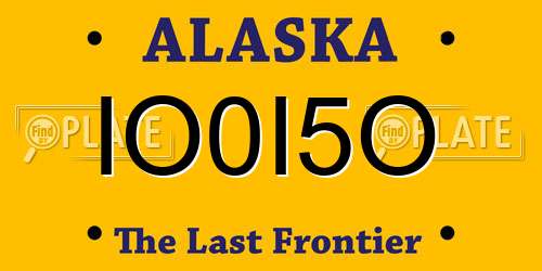 IO0I5O Alaska License Plate