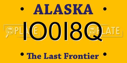 IO0I8Q Alaska License Plate