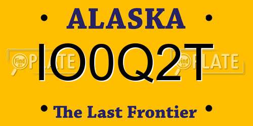IO0Q2T Alaska License Plate