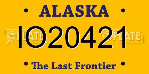 IO20421 Alaska License Plate