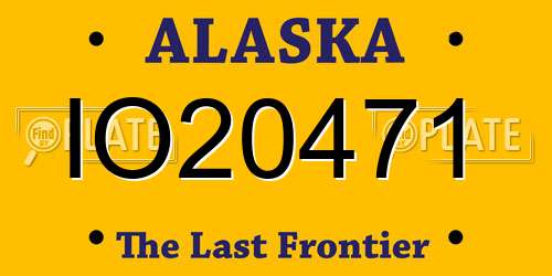 IO20471 Alaska License Plate