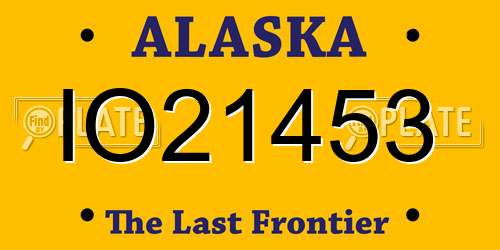 IO21453 Alaska License Plate