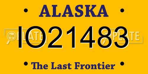 IO21483 Alaska License Plate
