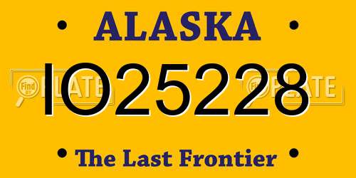 IO25228 Alaska License Plate
