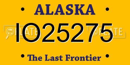 IO25275 Alaska License Plate