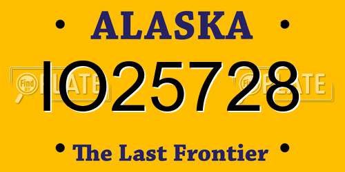 IO25728 Alaska License Plate