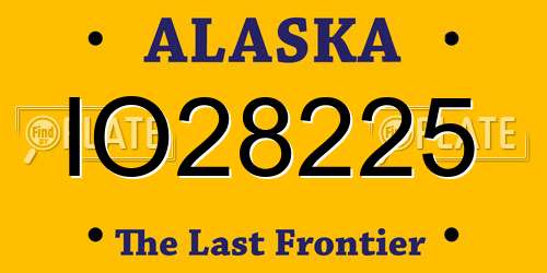 IO28225 Alaska License Plate