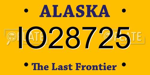 IO28725 Alaska License Plate