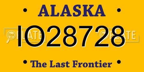 IO28728 Alaska License Plate