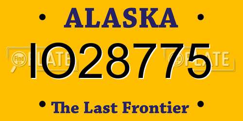 IO28775 Alaska License Plate