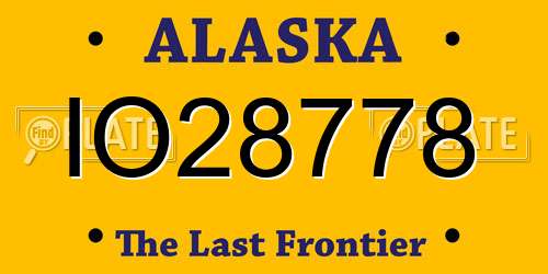 IO28778 Alaska License Plate
