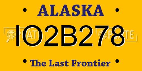IO2B278 Alaska License Plate