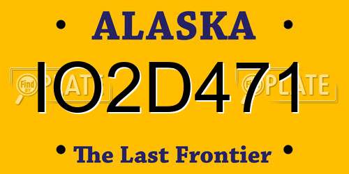 IO2D471 Alaska License Plate