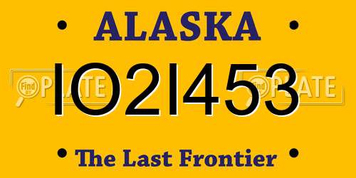 IO2I453 Alaska License Plate