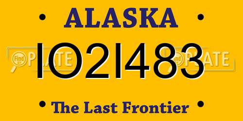 IO2I483 Alaska License Plate
