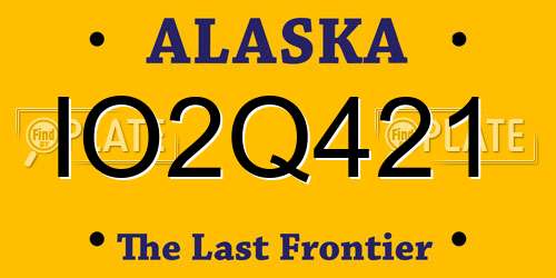 IO2Q421 Alaska License Plate