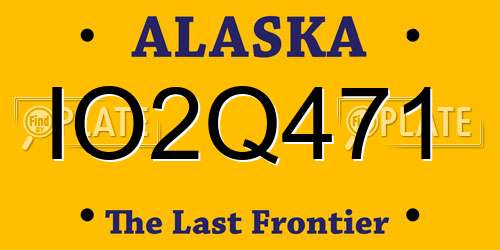 IO2Q471 Alaska License Plate
