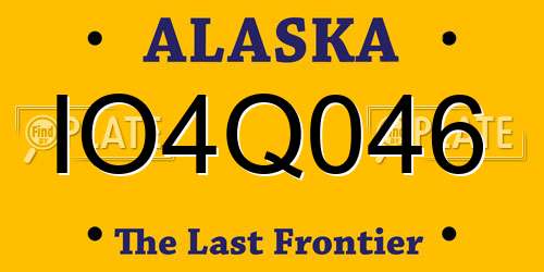 IO4Q046 Alaska License Plate