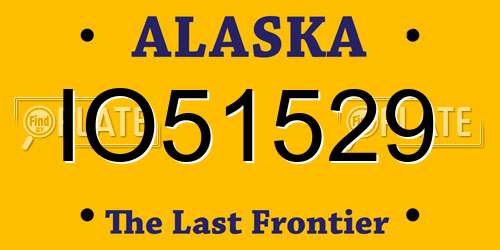 IO51529 Alaska License Plate