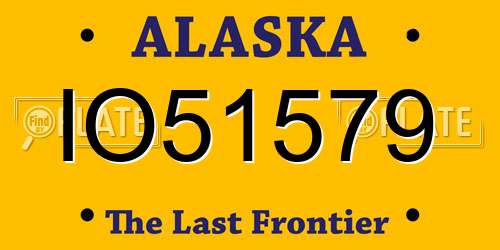IO51579 Alaska License Plate