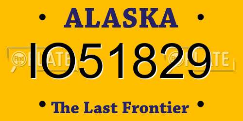 IO51829 Alaska License Plate