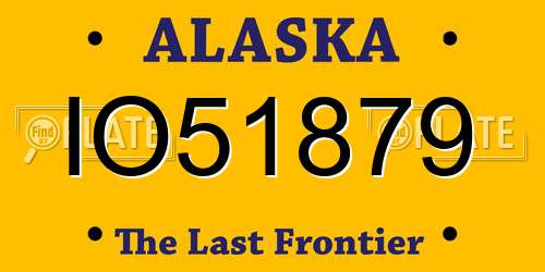IO51879 Alaska License Plate