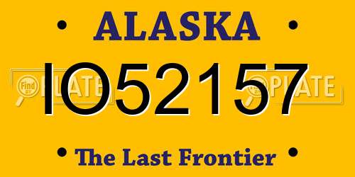IO52157 Alaska License Plate