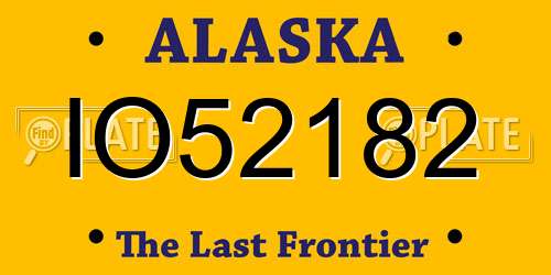 IO52182 Alaska License Plate