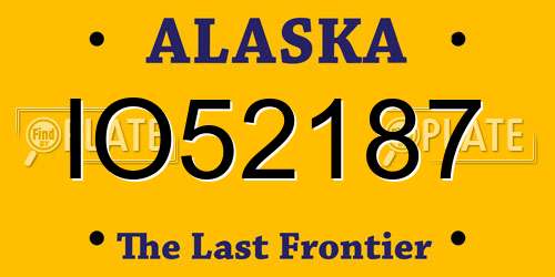 IO52187 Alaska License Plate