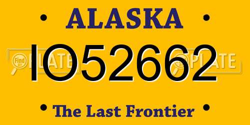 IO52662 Alaska License Plate