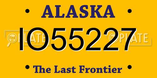 IO55227 Alaska License Plate