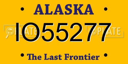 IO55277 Alaska License Plate