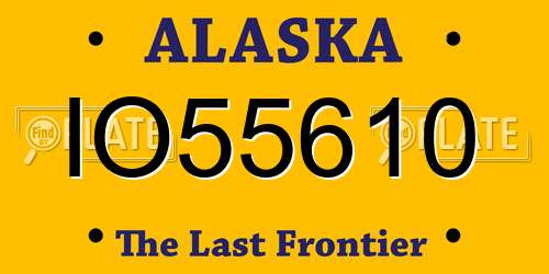 IO55610 Alaska License Plate