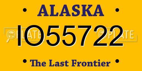 IO55722 Alaska License Plate