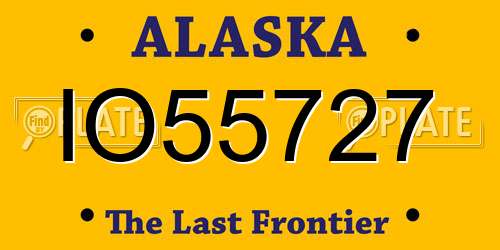 IO55727 Alaska License Plate